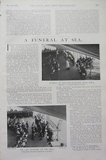 1902 Druck ~ Beerdigung Auf See ~ Sp&auml;ter Gefreiter Wall Dienst ~ Salutsch&uuml;sse