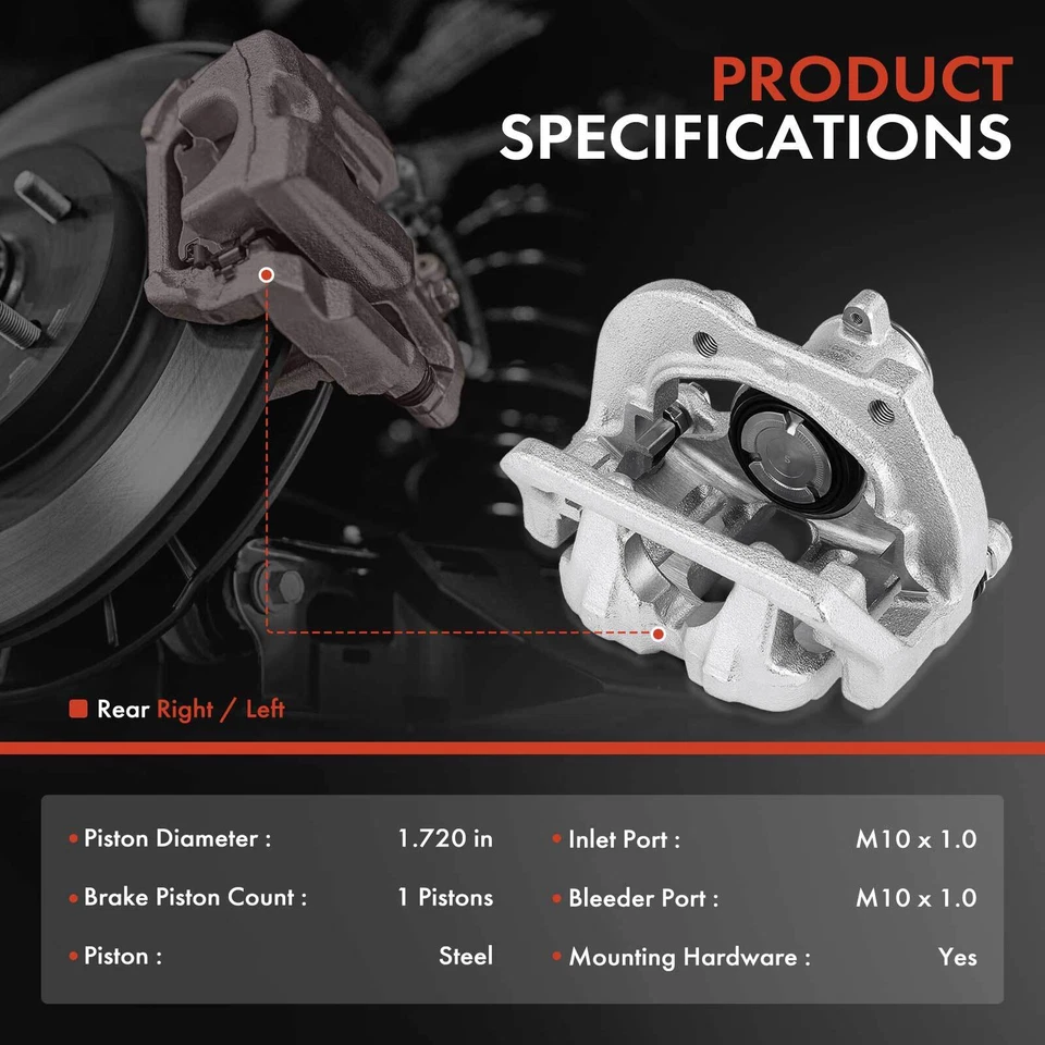 Pinza de freno de disco lateral trasera 2 piezas con soporte para BMW F12 640i/650i 650i xDrive Foto 2 de 4