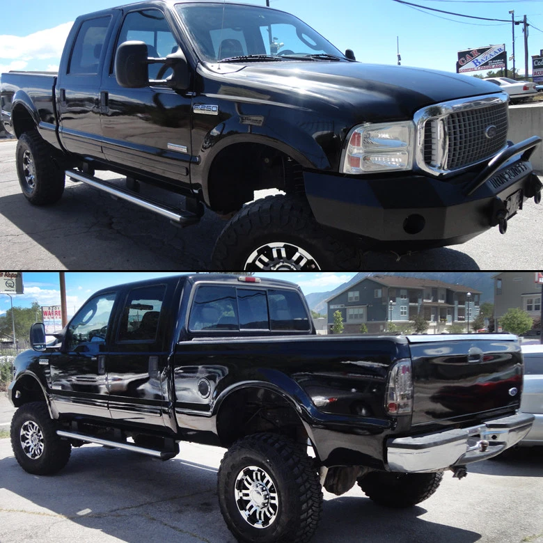 Espejo lateral telescópico manual izquierdo+derecho 99-16 Ford F250~F550 Super Duty remolque Foto 4 de 4