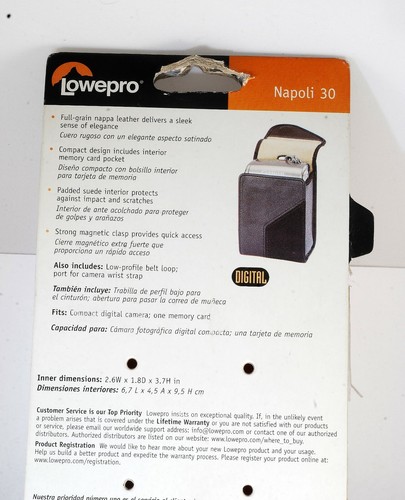 NEW Lowepro Red Nappa Leather Napoli 30 Compact Universal Camera Case NIP - Picture 6 of 7