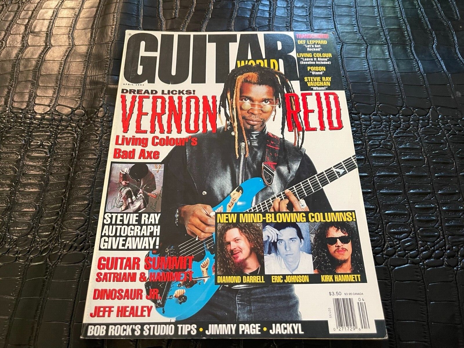 APRIL 1993 GUITAR WORLD vintage music magazine LIVING COLOUR VERNON