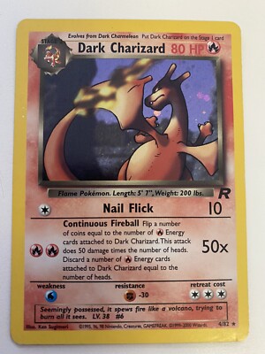dark charizard pokemon card price Pokemon Card: DARK CHARIZARD - #4/82 Team Rocket - Holo Rare