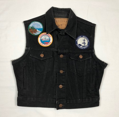 Vtg Arizona Jean Co Womens Denim Vest 