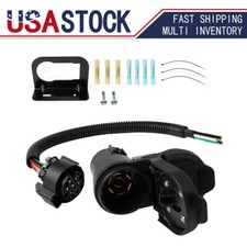 7 Way Trailer Tow Hitch Connector Receptacle Harness Installation Kit