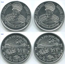 A119 New Orleans Mardi Gras 1981 Let The Good Times Roll Krewe Of Iris, 2 tokens