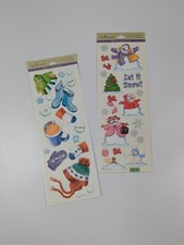 Miss Elizabeth's Acid Free Winter Stickers Let It Snow Snowmen Scrapbooking