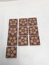 10 Reproduction encaustic Victorian floor tiles