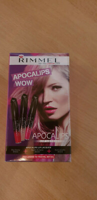 Rimmel London Lip Lacquer Apocolips  Set 3 x Lipgloss Neu .