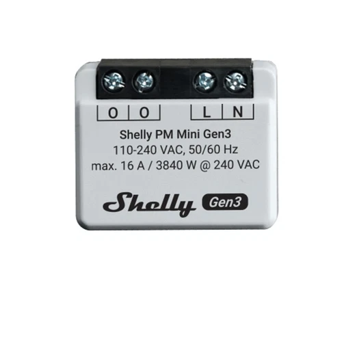 Shelly PM Mini Gen 3 Intelligenter WLAN- und Bluetooth-Leistungsmesser