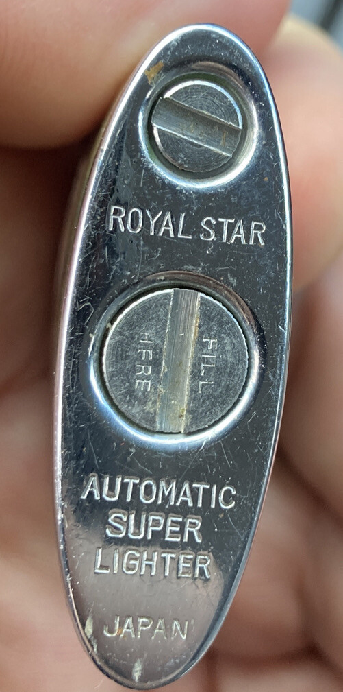 Rare Vintage Royal Star Advertising Fly Fishing Automatic Super Lighter