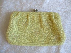 pale yellow clutch bag