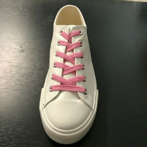 4 Paia No Cravatta Pigro Elastico Piatto Scarpe Lacci per Corsa Jogging Da Tela - Foto 19 di 19
