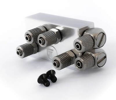 RC Hydraulik Öl Distributor 6-Wege   Verteiler für Bagger 1/12 & 1/14 Robuste