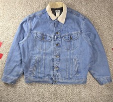 Vintage Lee Dungarees Blanket Lined Denim Jacket Size Large Made In USA