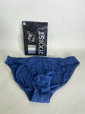 2xist Modal Luxe Hip Rib Brief Bikini Underwear Dark Blue Mens Size XL