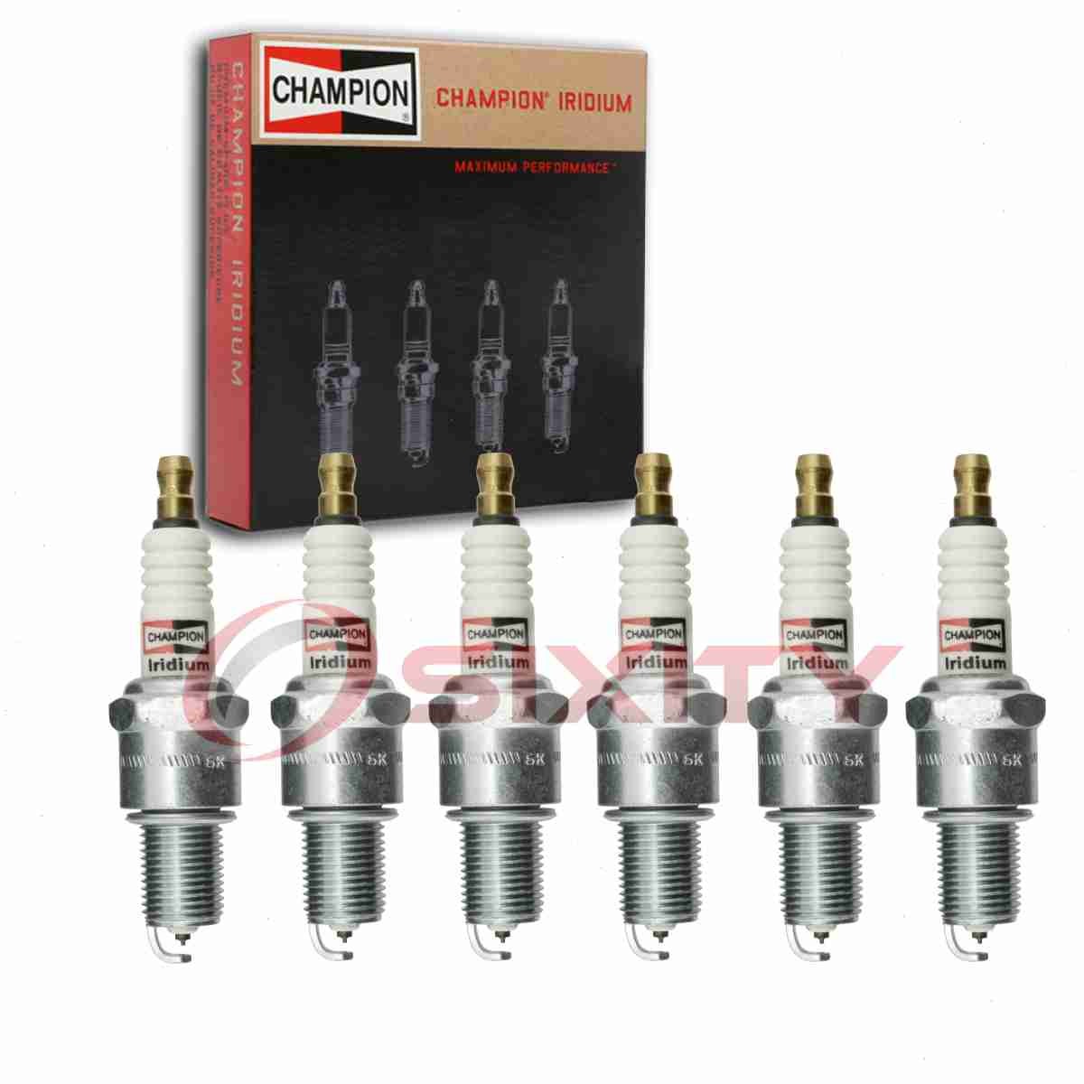6 pc Champion Iridium Spark Plugs for 2000 Chrysler Grand Voyager 3.0L V6 sz
