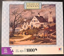 Sealed Charles Wysocki 1000pc Puzzle "Checking in on the Olde Martha's Vineyard"