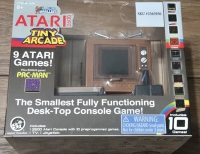 Atari 2600 Tiny Arcade Worlds Smallest Mini Micro Console TV with 10 Games