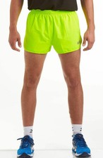 Men's 2.5" Split Pace Spirit Running/Gym/Athletic Shorts-Lime