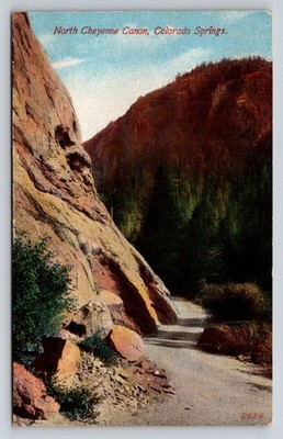 North Cheyenne Canon Colorado Springs Postcard H.R. Schmidt Palisades 1910s
