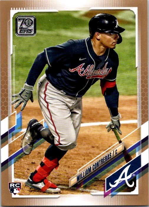 2021 Topps William Contreras #390 Gold Foil Rookie RC Braves Milwaukee Brewers