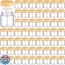 Norme 64 Pcs 4 oz Glass Jars with Lids Empty Small Glass Containers and Inner