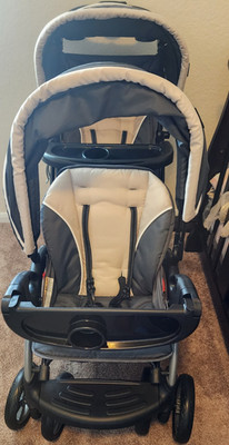 Chicco Single Travel System Stroller Black/Gray Cup Holder Basket Canopy