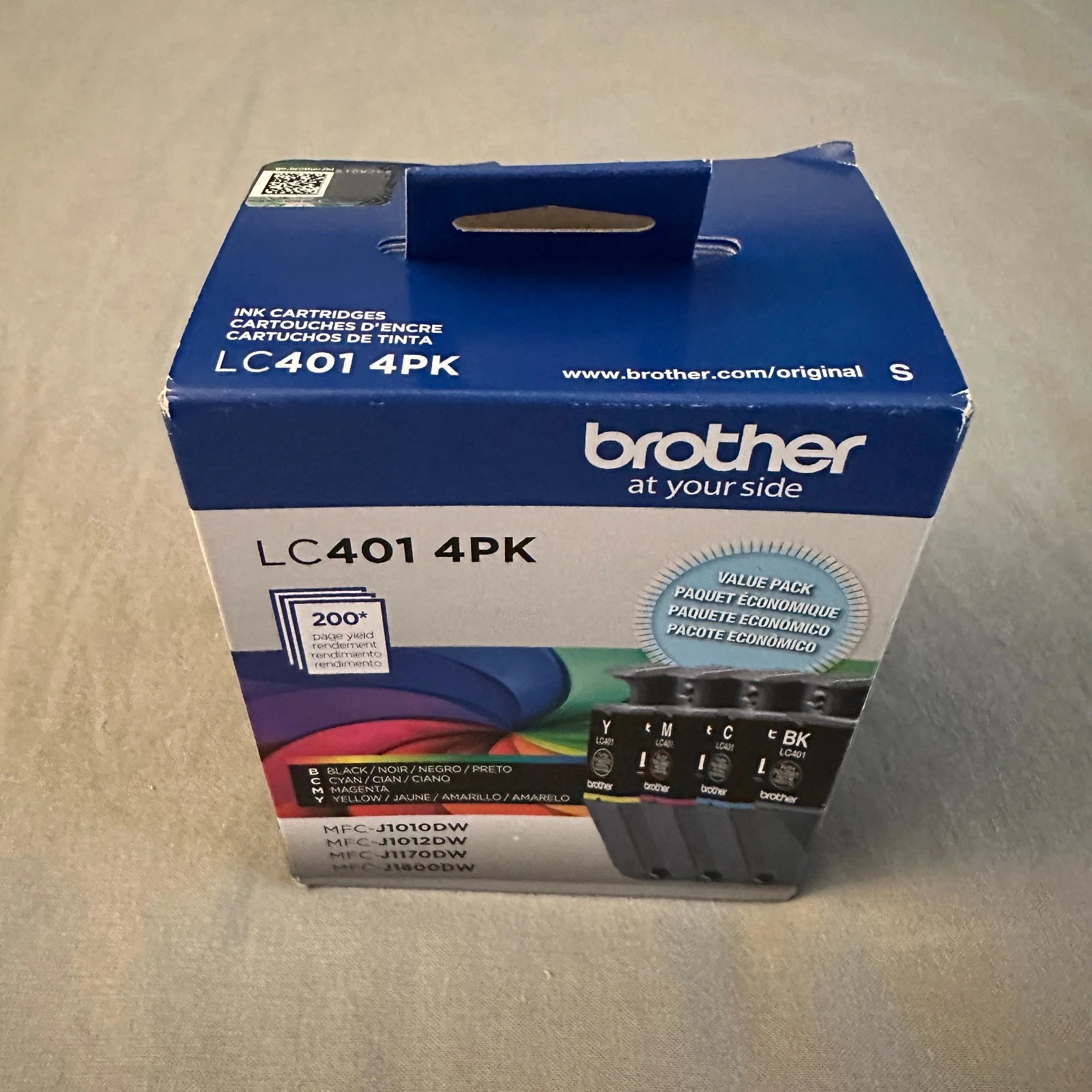 Brother LC401 4PK Printer Ink Cartridges CMYK 2028