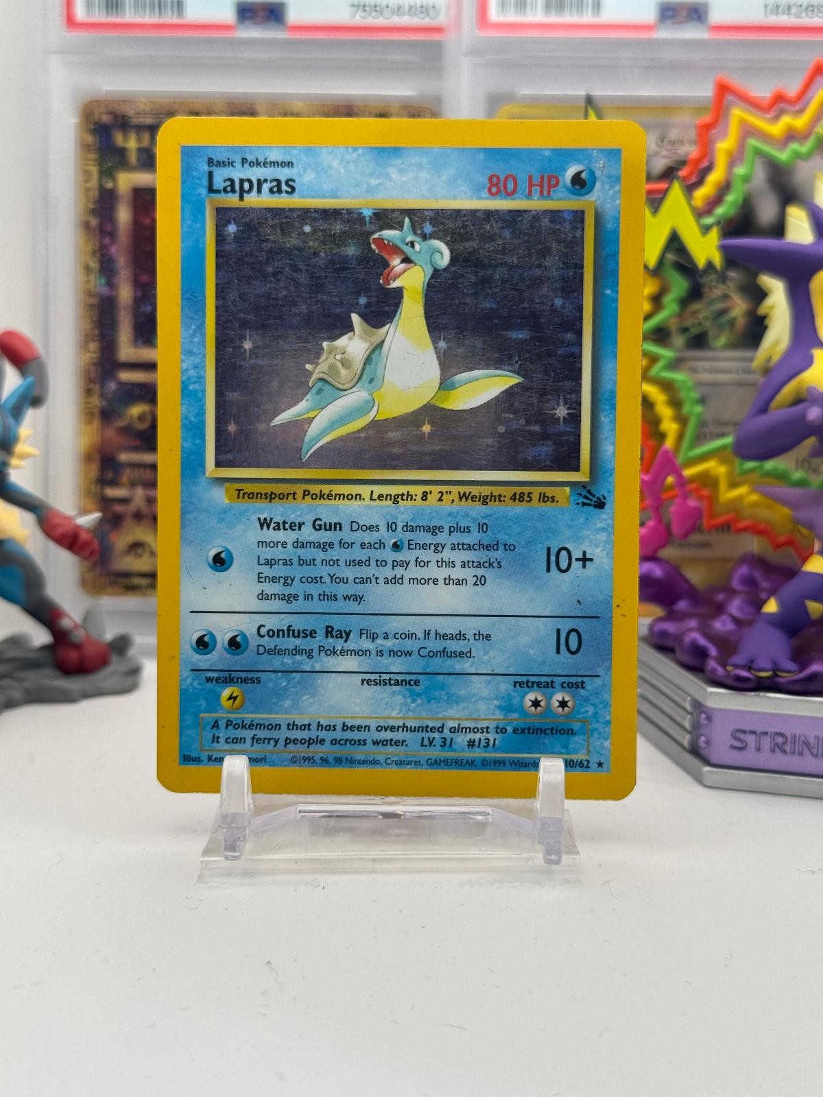 LAPRAS HOLO FOSSIL POKEMON 10/62