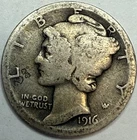 1916 Mercury Silver Dime Exact Coin Imaged #MERC81
