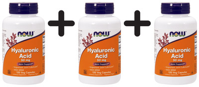 3 x NOW Foods Hyaluronic Acid with MSM, 50mg - 120 vcaps (235,97 EUR/kg)