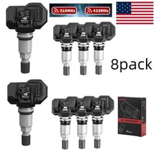 8PCS LAUNCH TPMS Sensor 315MHz 433MHz 2in1 Auto Tire Pressure Sensor Metal  