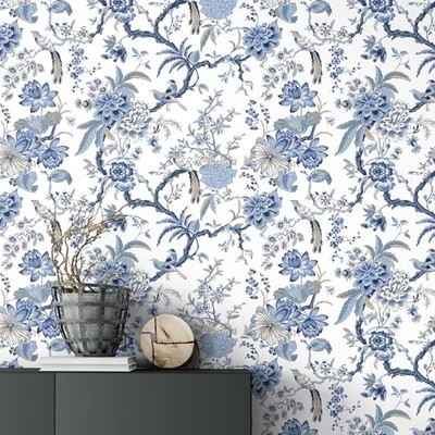 Chinoiserie Peel and Stick Wallpaper Removable Self 118.1'' x 15.8'' Classical