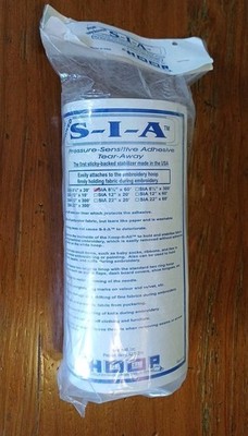 Machine Embroidery Stabilizer S-I-A Pressure-Sensitve Adhesive Tear Away Backing
