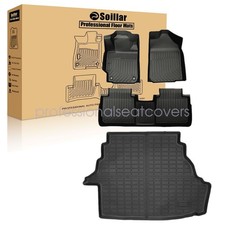 Fits 2007-2011 Toyota Camry Floor Mats Liners Trunk Cargo Liner Tpe Set Black