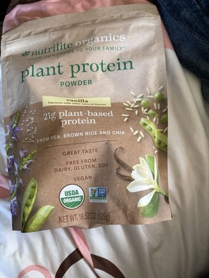 Nutrilite Organic Plant-Based Protein Powder Vanilla Vegan Gluten-Free 18.52 oz