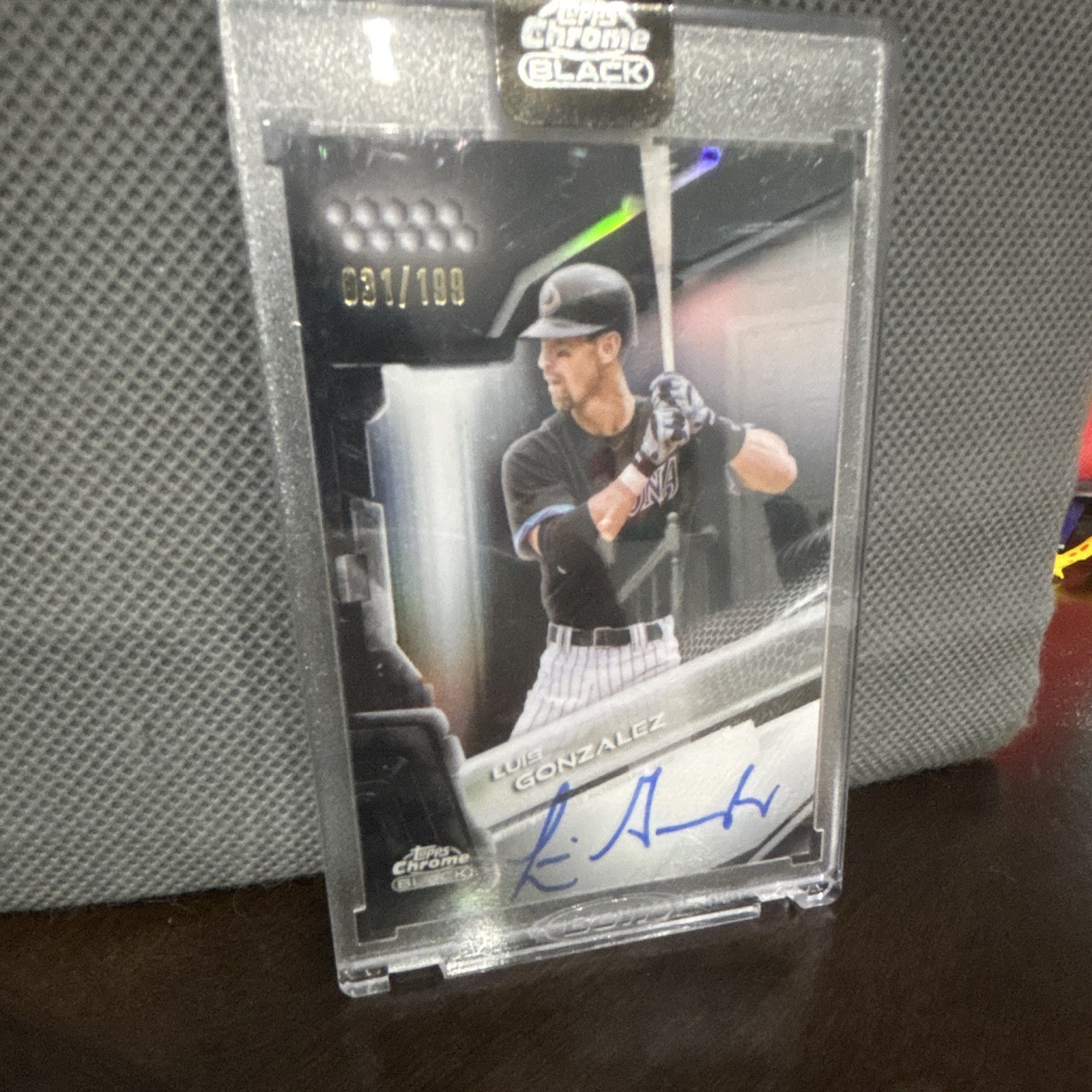 Topps 2026 Chrome Black Luis Gonzalez Diamondbacks Auto #CBA-LG Refractor /199