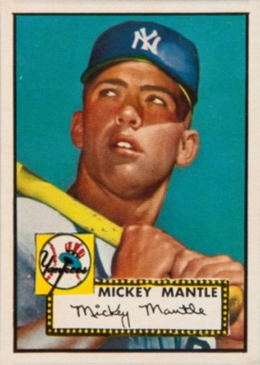 MICKEY MANTLE TOPPS 1952 #311 311 BASEBALL CARD ART PRINT VINYL GRAPHIC POSTER