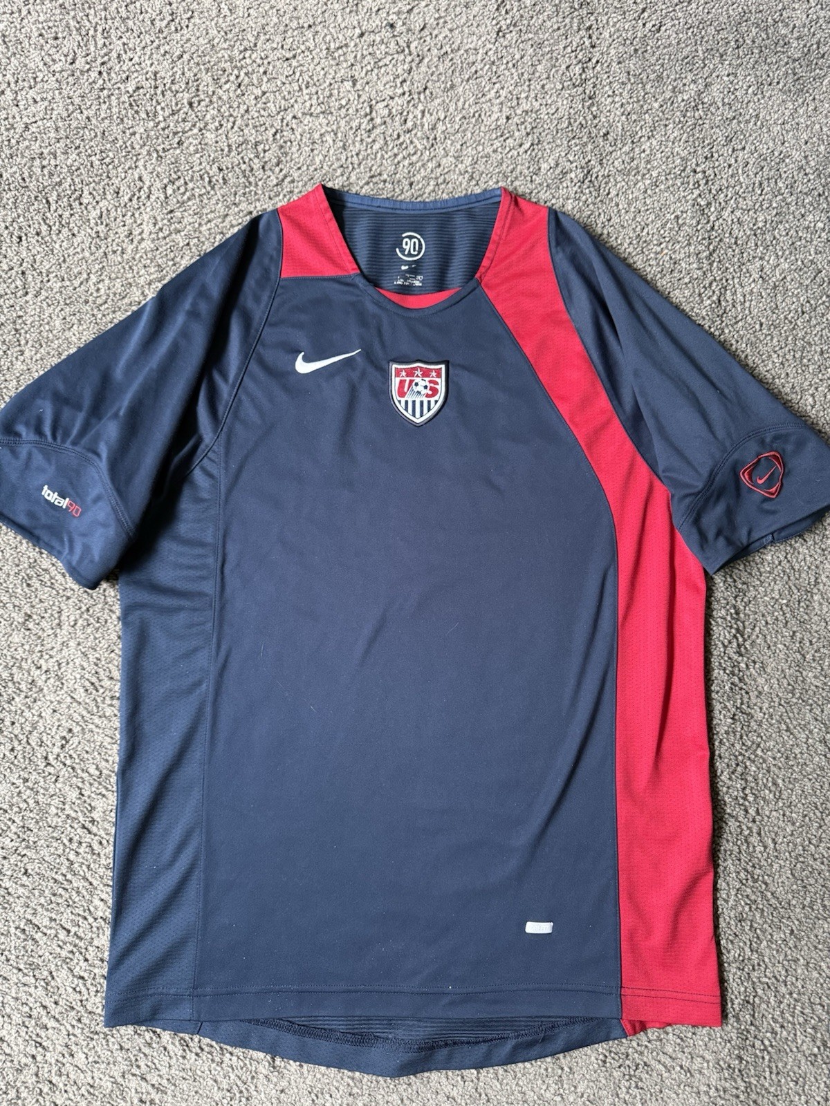 Nike USA Soccer Training Jersey 2004-05 USMNT Navy Blue Total 90 Men’s Small