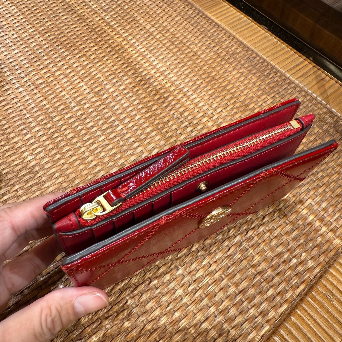 Tory Burch Willa Medium Wallet 169924 Berry $270 | eBay
