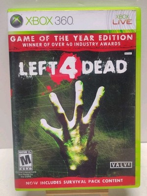 Left 4 Dead Game of the Year Edition (Xbox 360, 2009) Disc Case & Manual Tested