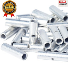  100 Non-Insulated 16-14 Gauge Seamless Butt Splice Connector Wire Terminal USA