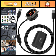 2-in-1 USB C Fast Charging Cable for Galaxy Watch 8/7/6/5/4  iPhone 16/15, 25W