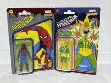 Spider-Man And Electro Marvel Legends 3.75  Figures Kenner Hasbro Retro New Lot