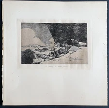 Stampa antica 1921 francisco goya Hugo Kehrer retirage desastres de la guerra