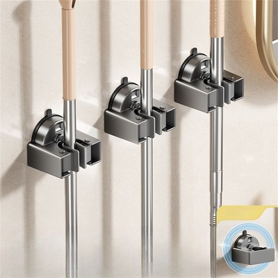 Multi Tool Aufbewahrungslösung 3 Stück Besenhalter mit Vakuum Saug Design
