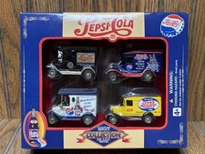 Pepsi-Cola Custom Replica Collection Die Cast Metal Golden Wheel 4 Car Box Set