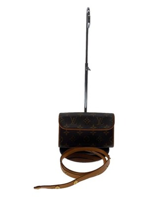LOUIS VUITTON Waist Bag Pochette Florantine Monogram Canvas BRW PVC Used