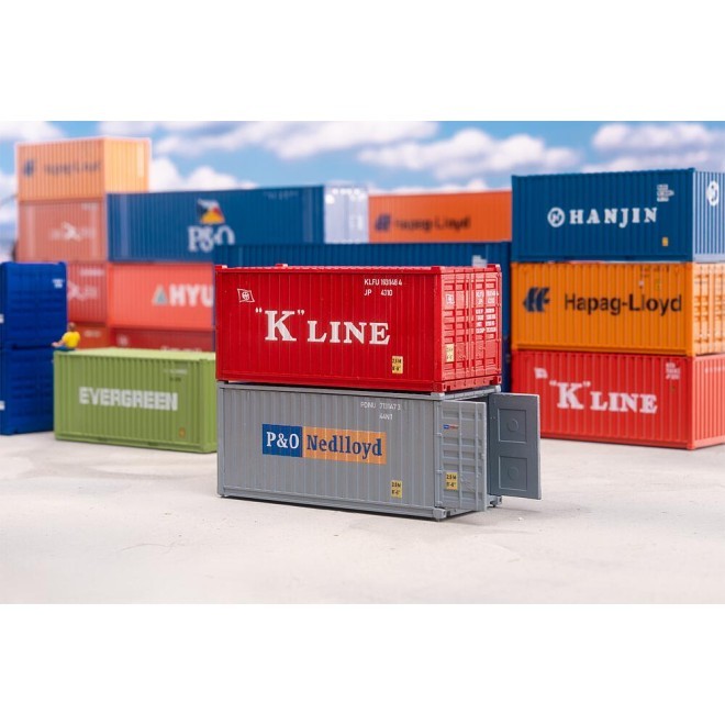 Faller  H0 182006 - 20` Container K-LINE und P&O     Neuware