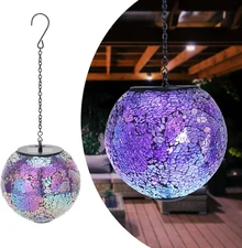 Solar Hanging Lantern Solar Outdoor Lanterns Mosaic Gazing Ball Outdoor Hanging 